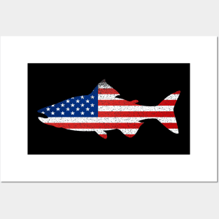 Fish with American Flag Posters and Art